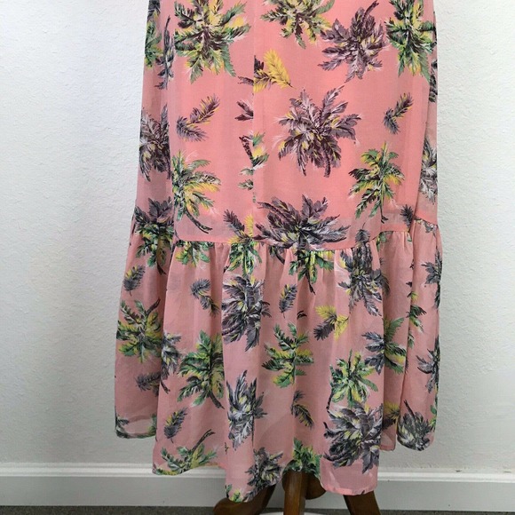 Line + Dot Ruffled Riza Palm Tree Midi Tank Dress - Picture 12 of 12